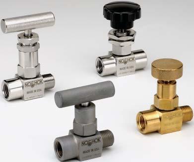Needle Valves Mini, Hard Seat 100 SERIES Compact size valve built for maximum durability and robust performance in the toughest applications 100% helium leak tested to 1 x 10-4 ml/s for guaranteed