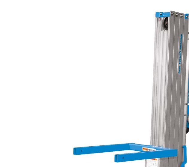 POWERFUL CHOICES The Genie Superlift Advantage is a manually operated material lift with multiple base, winch and load