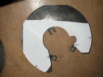 Place the template on the backing plate and mark the area to cut