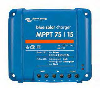 BlueSolar charge controller MPPT 75/10, 75/15 & MPPT 100/15 Solar Charge Controller MPPT 75/15 Ultra-fast Maximum Power Point Tracking (MPPT) Especially in case of a clouded sky, when light intensity