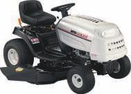 featuring engines 20 HP Lawn Tractor 502 cc Briggs & Stratton single cylinder engine. 7-speed transmission with no OCR and manual power take off. 46" deck with cast iron front axle.