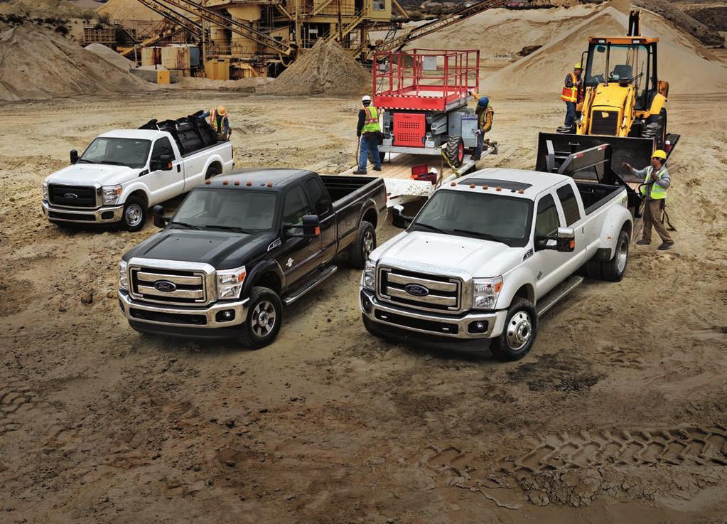 STRENGTHEN YOUR TEAM WITH PROVEN WORKHORSES. For 206, F-Series Super Duty comes in your choice of 3 capable models: F-250, F-350, and the max. towing leader, F-450.
