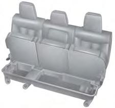 Seats Rear Under Seat Storage (Crew Cab) (If Equipped) The rear seat has storage space located under the seat cushion. E162741 Use your vehicle key to lock the storage space.