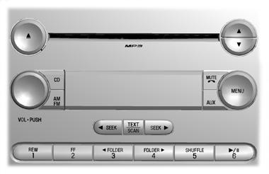 Audio System B A R Q P O C D E F G E169515 N M L K J I H A B C D E Eject: Press to eject a CD. CD slot: Insert a CD. Tune: Press to search through the radio frequency band manually.