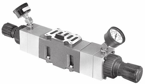 atalog 0600- Independent ort egulation unction This modular air pressure regulation assembly, when installed between a 3/8" basic, 4-Way valve and subbase or modular manifold, supplies one or more