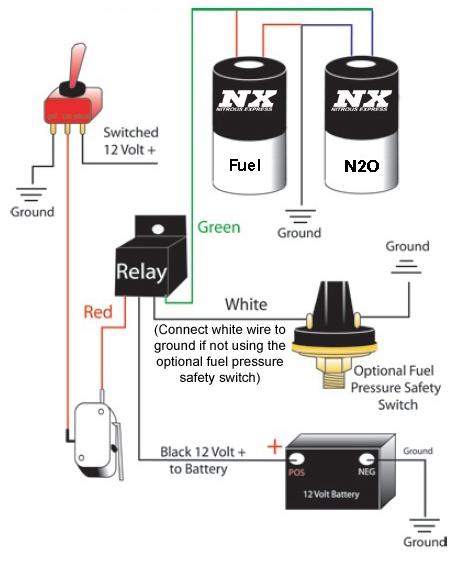 7. Use the 12-ga. wire to connect the BAT terminal of the alternator or to the + post on the vehicle battery, to the Black wire on the heavy duty relay.