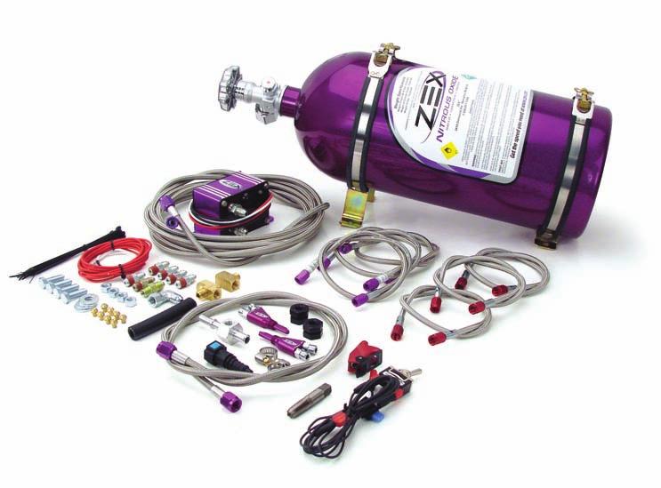 UNIVERSAL WET KITS Dual Stage EFI Nitrous System The ZEX Dual Stage EFI Nitrous System is more effective than a typical single stage system because it gradually adds the nitrous power in two