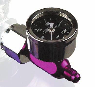 #82005 Nitrous Pressure Gauge Kits Allows precise monitoring of nitrous bottle pressure Superior quality gauge designed for accuracy and long life Anodized for a
