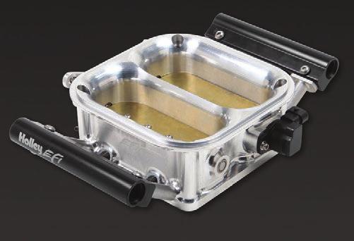 HOLLEY EFI DOMINATOR FLANGE THROTTLE BODY Lightweight billet design (4500 bolt pattern) Dual throttle blades for maximum airflow Shafts ride on roller bearings for ultra-smooth throttle actuation