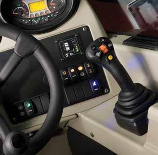 8 Materials handling made easier thanks to up-to-date ergonomic design Joystick control & Dashboard display settings Operator environment Boom extended/retracted rd function Boom suspension Optional