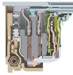An electric motor that is screw mounted to the transmission housing operates a ball screw drive that moves the support rollers.