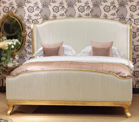 mini catalogue october 2012 the louis xv bed shown in chalk silk fabric.