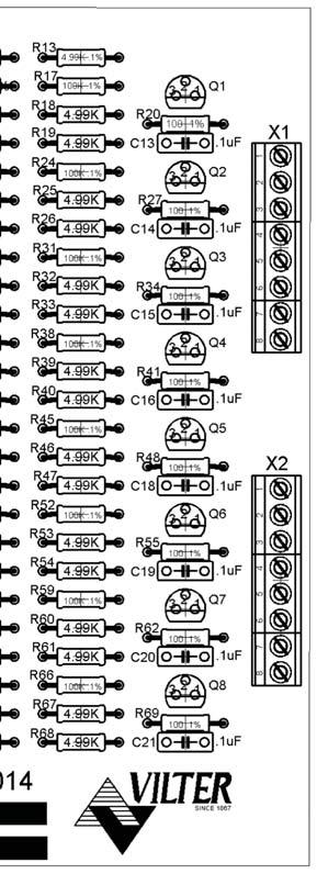 These LEDs indicated the correct voltage of both the 5Vdc and 24Vdc power sources. Communication LED s: Marked in the diagram below in Green.