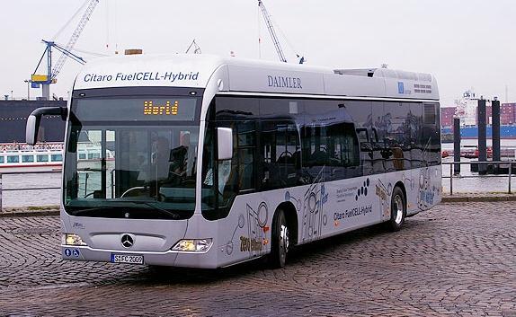Hydrogen Busses - Daimler fuel cell busses - three generations tested in Hamburg - significant technical improvements - still too expensive - currently not available