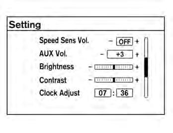 4. Adjust the level using the TUNE-SCROLL knob and then press the ENTER/SETTING button to apply the adjustment.
