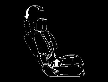 Release the lever to lock the seatback in position. The reclining feature allows adjustment of the seatback for occupants of different sizes for added comfort and to help obtain proper seat belt fit.