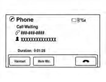 ENDING A CALL To end a phone call, select the red phone ( ) icon on the screen or press the button on the steering wheel.