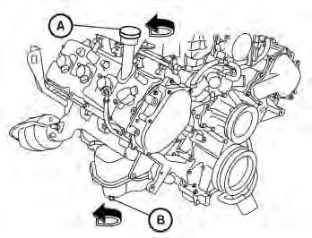 CHANGING ENGINE OIL WDI0504 1. Park the vehicle on a level surface and apply the parking brake. 2. Start the engine and let it idle until it reaches operating temperature, then turn it off. 3.