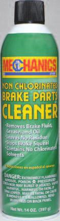 Removes brake fluid, dirt, grease and oil from brakes