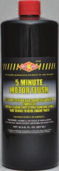 5 Minute Motor Flush Cleans engine of gum, sludge, rust, and varnish.