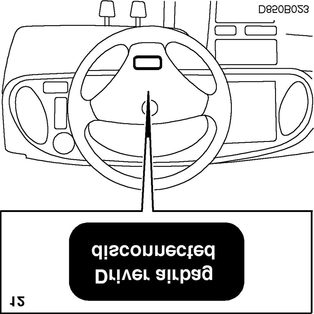 12 Affix label in a visible position on the steering wheel.
