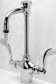 AQUASPEC COMMERCIAL FAUCETS Z825U1-6M Single lab faucet with 6" vacuum breaker spout, serrated tip, and lever handle.