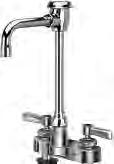 tubular spout and 4" wrist blade handles. Z812S3-XL Centerset with 8" bent riser spout and dome lever handles.