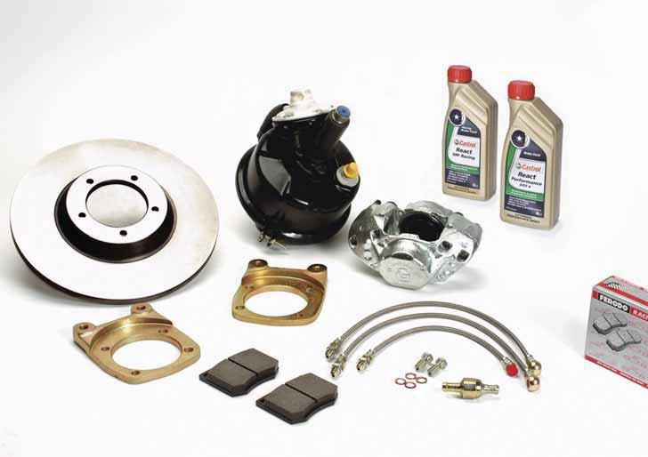 60 GIRLING Front brakes BRAKES FRONT DISC BRAKE CONVERSION KIT This kit is suitable for all wire wheel cars with original drum front brakes 100/4 or 3000.