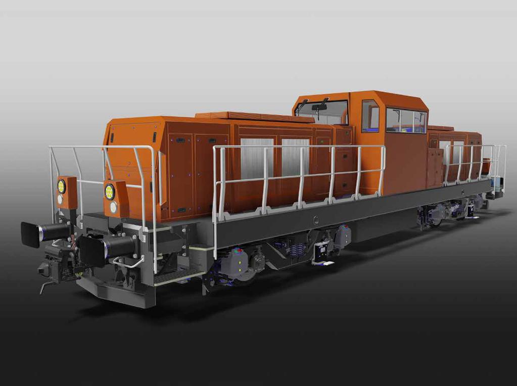 2 MMT-S-8-BDE MODULAR MULTI SYSTEM SERVICE AND SHUNTING LOCOMOTIVE This four-axle locomotive with reduced loading gauge has an unladen weight of between 48 and 64 tonnes and is an extremely