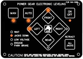 Electric Jack Error Mode Resetting Procedure Content NOTE COACH ENGINE MUST BE RUNNING WHEN THE LEVELING SYSTEM IS IN USE AND OPERATIONAL.