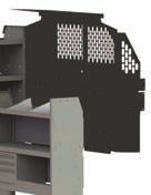 Partition Panels & Wing Kit #40640 + 4064F or 4064C 42 Shelf Unit 42 W x 46 H x 14 D 3 x #48420 Steel 2 Drawer Unit #40070 42 Door Kit