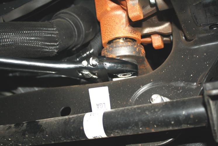 Figure 5: remove large nut and washer holding pitman arm onto steering box