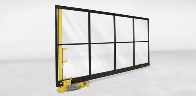 198 machine guard sliding doors guide assembly Cantilever machine guard sliding door Cantilever assembly with ball rail and carriage for heavy-duty doors and gates with drive unit.