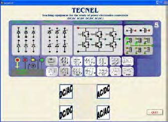 1 DESCRIPTION TECNEL is a Unit with Computer Control and Data Acquisition System designed to study the basis of Power Electronics. It allows students to study AC/DC, DC/AC, DC/DC, AC/AC converters.