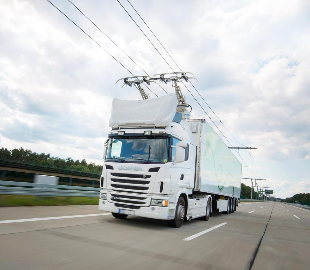 ehighway is developing quickly and is ready for commercial use in near future Development project Test track of 2.1 km with realistic highway conditions Cooperation with e.g. Scania and Volvo