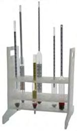 Thermometer Length Thermometers Per Case ACC87006 Up to 12" 1 ACC87008 Up to 18" 1 ACC87009 Up to 24" 1 ACC87010 Up to 16" 9 A C C E S S O R I E S Hydrometer Racks Safe Storage for Glass Hydrometers