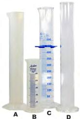 ACCHR7 For Long Hydrometers Top plate is 178mm H (7 H) ACCHR5 For Long Hydrometers Top plate is 143mm H (5⅞ H) Hydrometer Jars The polypropylene cylinders feature permanently molded graduations that
