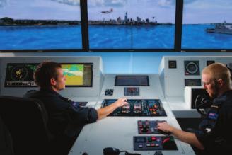 single environment solves the following tasks: Training of efficient and well-coordinated cooperation between the engine room and bridge crews at