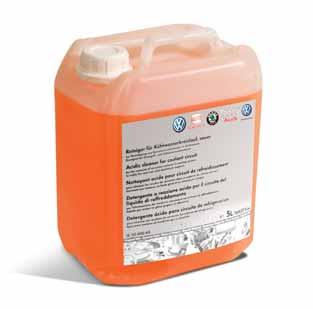 , it only makes sense to fill the system with fresh antifreeze and distilled water. Another useful thing available from your Volkswagen dealer's parts department is an acidic cleaner for flushing.