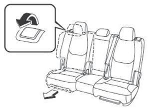 2 Seat recline To change the seatback angle, lean forward slightly while raising the lever, then lean back to the desired position; release the lever.