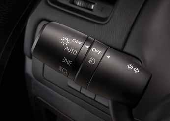 Three-Flash Turn Signal: To signal a lane change, push the turn signal lever up or down halfway and release. The turn signal indicator will flash three times.