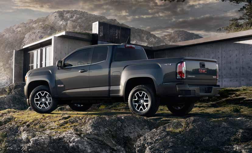 CANYON ALL-TERRAIN EXTENDED CAB SLE IN CYBER GRAY METALLIC SHOWN WITH AVAILABLE EQUIPMENT. BENDING THE LAWS OF PHYSICS. From its use of space to its use of energy, Canyon is the epitome of efficiency.