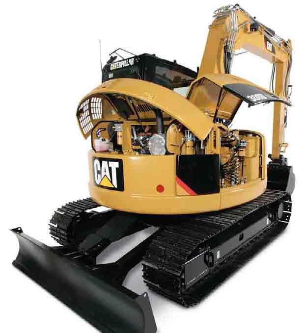 Serviceability Easy access and minimal maintenance requirements keep your machine on the job. Robust, reliable and easily serviced are the key attributes of Caterpillar Mini Hydraulic Excavators.