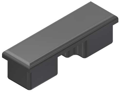 Tappo PVC profilo alluminio Black PVC cap Art. 58923055 0,030 kg 100 Pcs.