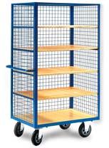 Mesh size: 40 mm Can be locked with cylinder lock! Description REF Platform Height Load Weight Wheels dim.