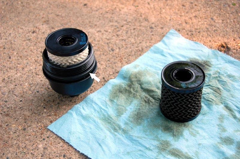 Properly dispose of the oil filter and remove the o-ring from the canister.