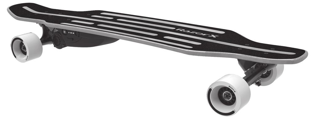 RAZORX LONGBOARD ELECTRIC SKATEBOARD NOTE: The product must be moving at least 3 mph (5 km/h) before motor will