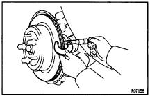BR34 REAR BRAKE (2JZGTE) REAR BRAKE COMPONENTS INSPECTION AND REPAIR 1. MEASURE PAD LINING THICKNESS Using a ruler, measure the lining thickness. Standard thickness: 11.0 mm (0.433 in.