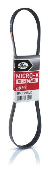 MICRO-V STOP&START THE STOP-START BELT Designed for cars equipped with a belt-driven stop-start system Stop-start systems save fuel, reduce CO 2 emissions and have become a standard fit on many