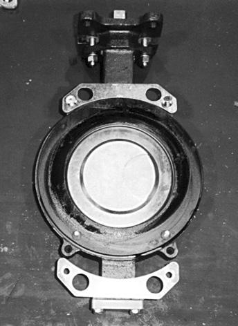 Failure to do so may cause damage to the disc sealing edge. 1. When removing the upper stem (2B) from the disc (2A), clamp the vise jaws on to the upper stem (2B) area above the valve body top plate.